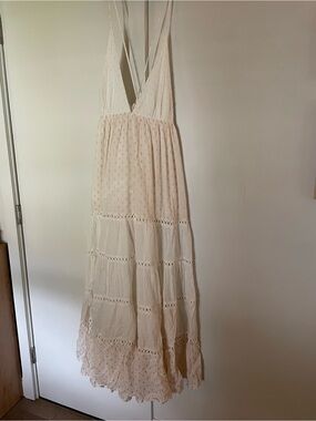 pq shea dress Pq Swim Shea Lace Inset Maxi Dress - Water Lily